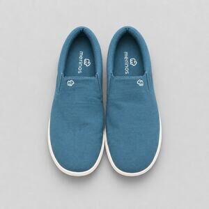 Merinos Men's Wool Slip-On Shoes Ocean Blue Casual Loafers Size 13 EU 47 EUC